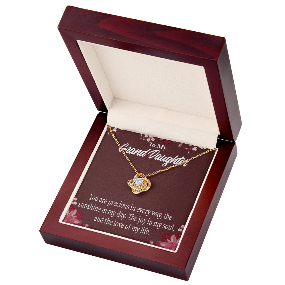 To My Granddaughter You are Precious Infinity Knot Necklace Message Card-Express Your Love Gifts