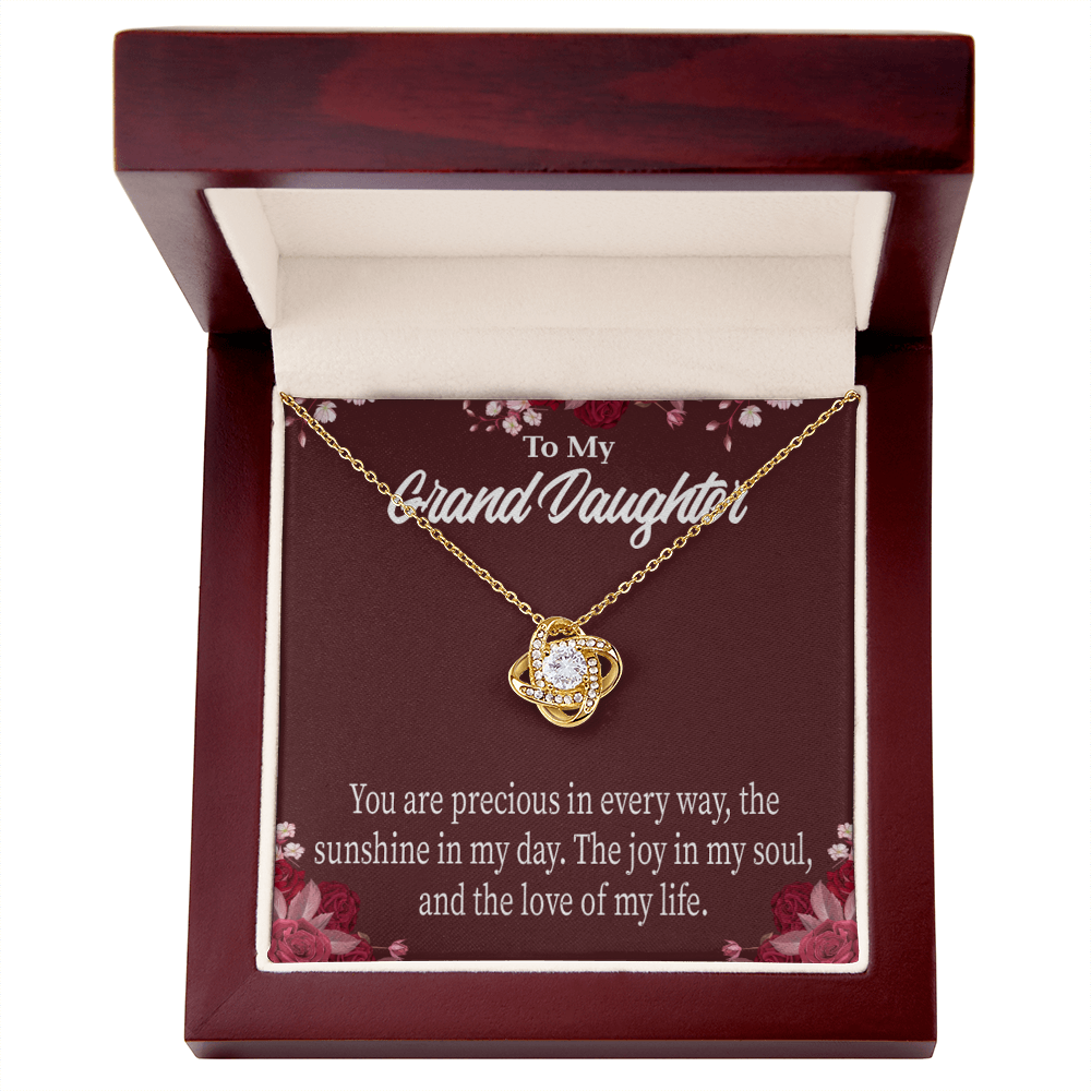 To My Granddaughter You are Precious Infinity Knot Necklace Message Card-Express Your Love Gifts