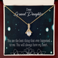 To My Granddaughter You Are the Best Alluring Ribbon Necklace Message Card-Express Your Love Gifts