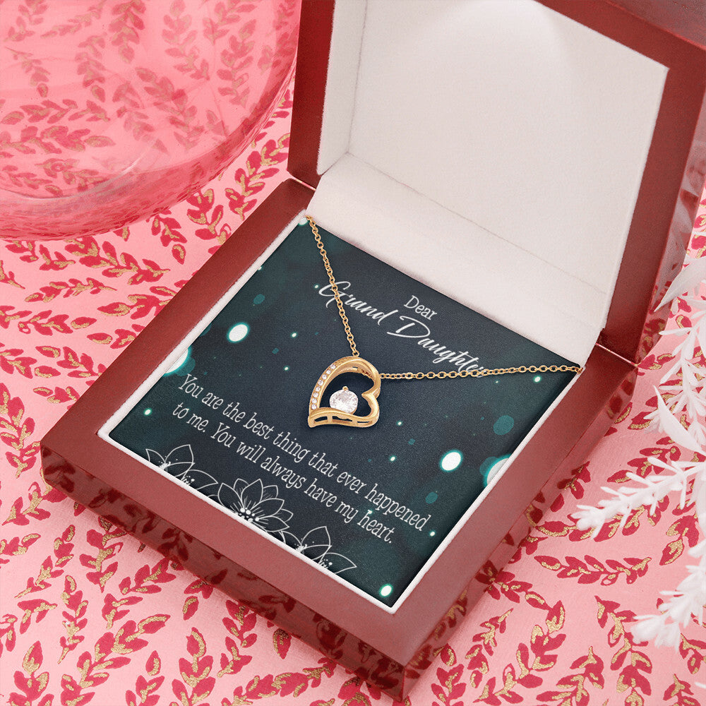 To My Granddaughter You Are The Best Forever Necklace w Message Card-Express Your Love Gifts
