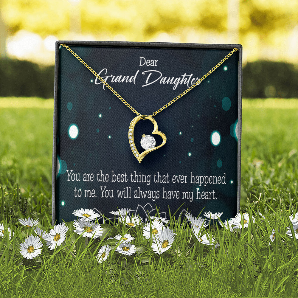 To My Granddaughter You Are The Best Forever Necklace w Message Card-Express Your Love Gifts