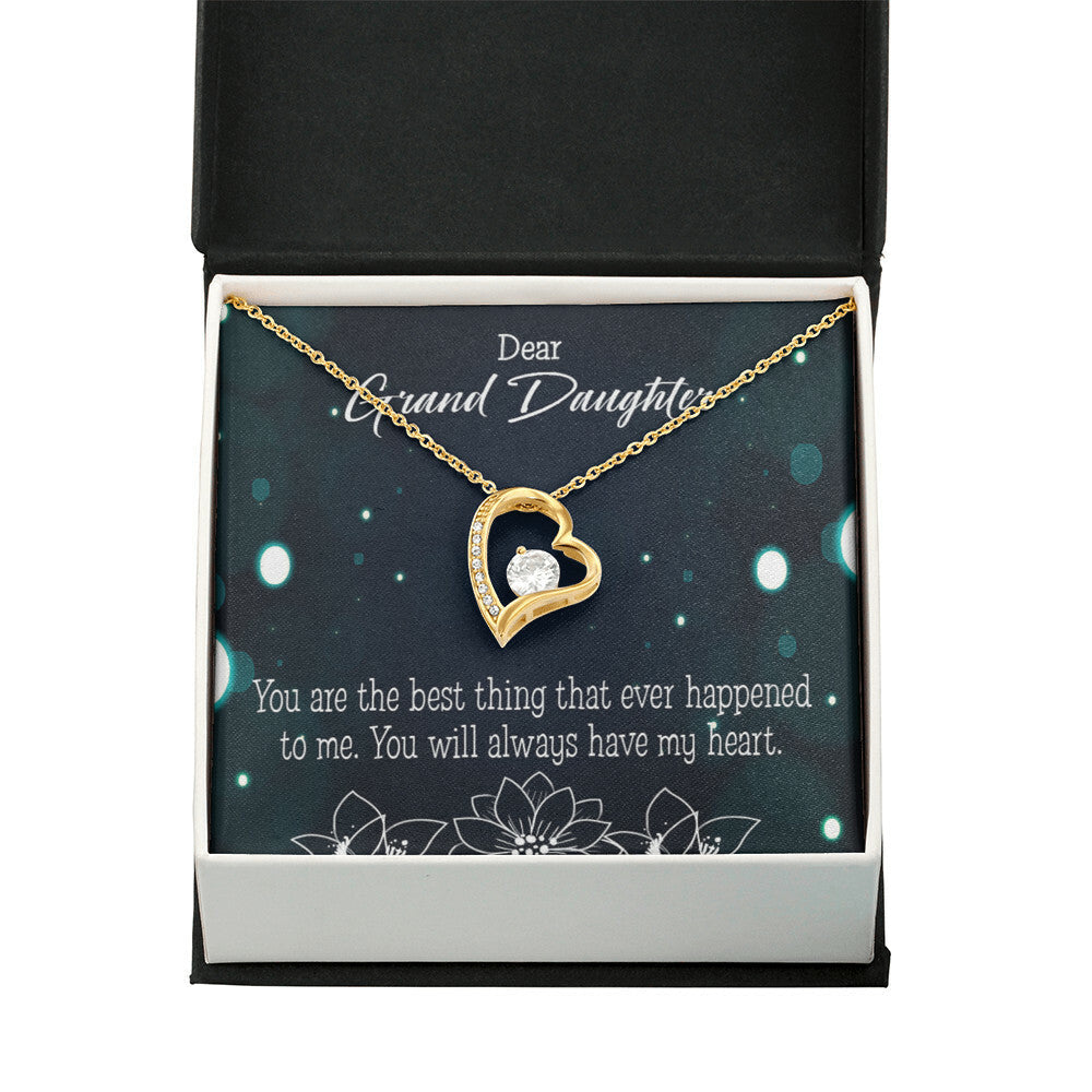 To My Granddaughter You Are The Best Forever Necklace w Message Card-Express Your Love Gifts