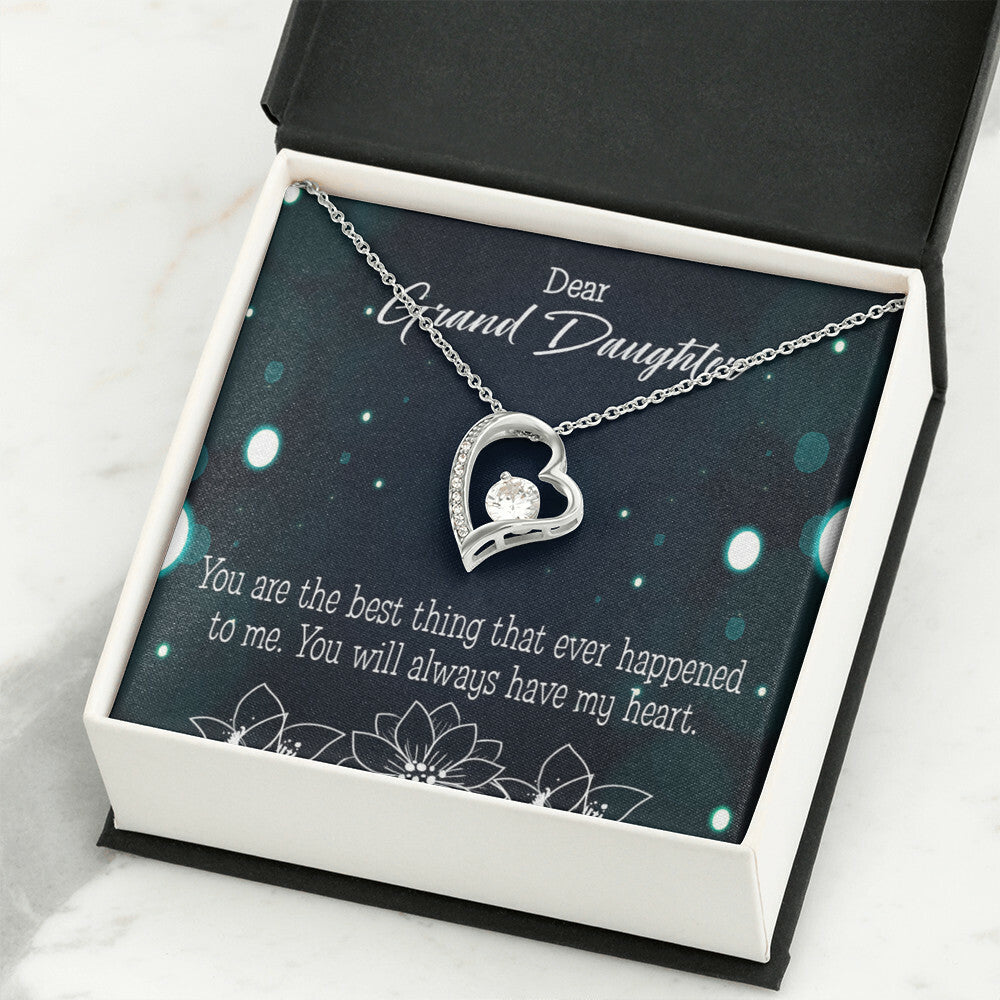 To My Granddaughter You Are The Best Forever Necklace w Message Card-Express Your Love Gifts
