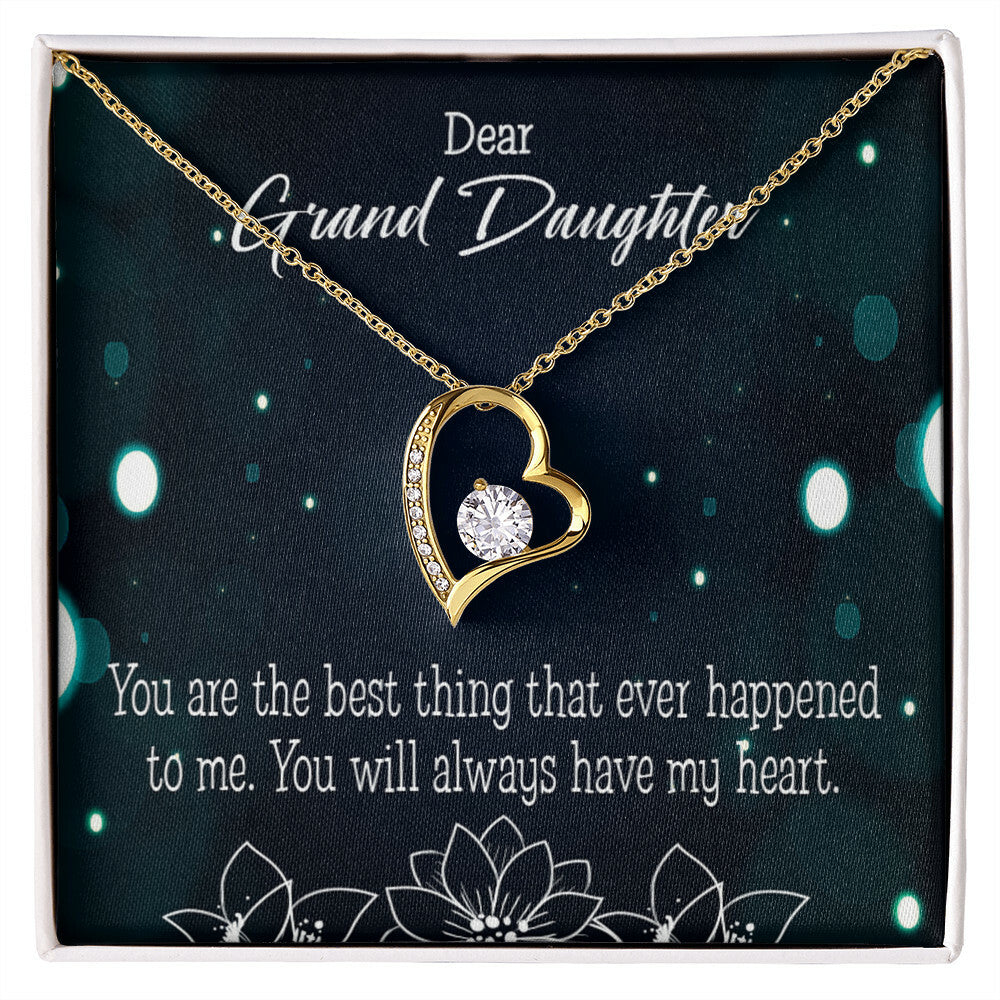 To My Granddaughter You Are The Best Forever Necklace w Message Card-Express Your Love Gifts