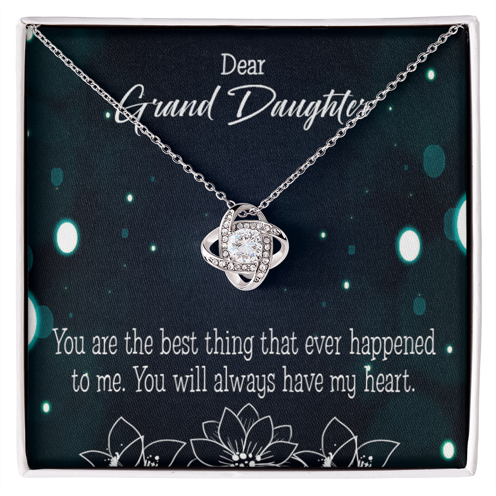 To My Granddaughter You Are the Best Infinity Knot Necklace Message Card-Express Your Love Gifts