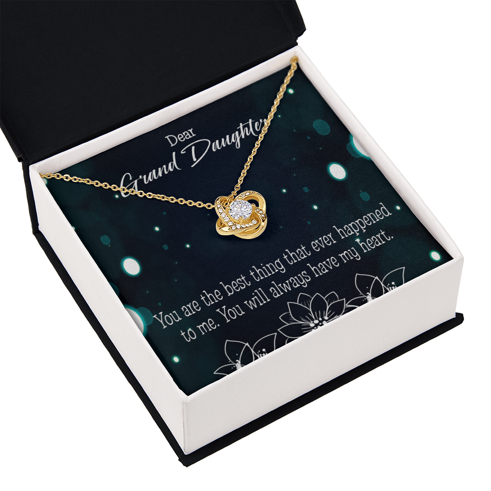 To My Granddaughter You Are the Best Infinity Knot Necklace Message Card-Express Your Love Gifts