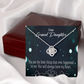 To My Granddaughter You Are the Best Infinity Knot Necklace Message Card-Express Your Love Gifts