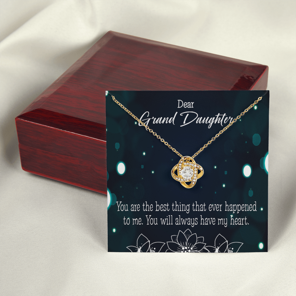 To My Granddaughter You Are the Best Infinity Knot Necklace Message Card-Express Your Love Gifts