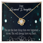 To My Granddaughter You Are the Best Infinity Knot Necklace Message Card-Express Your Love Gifts