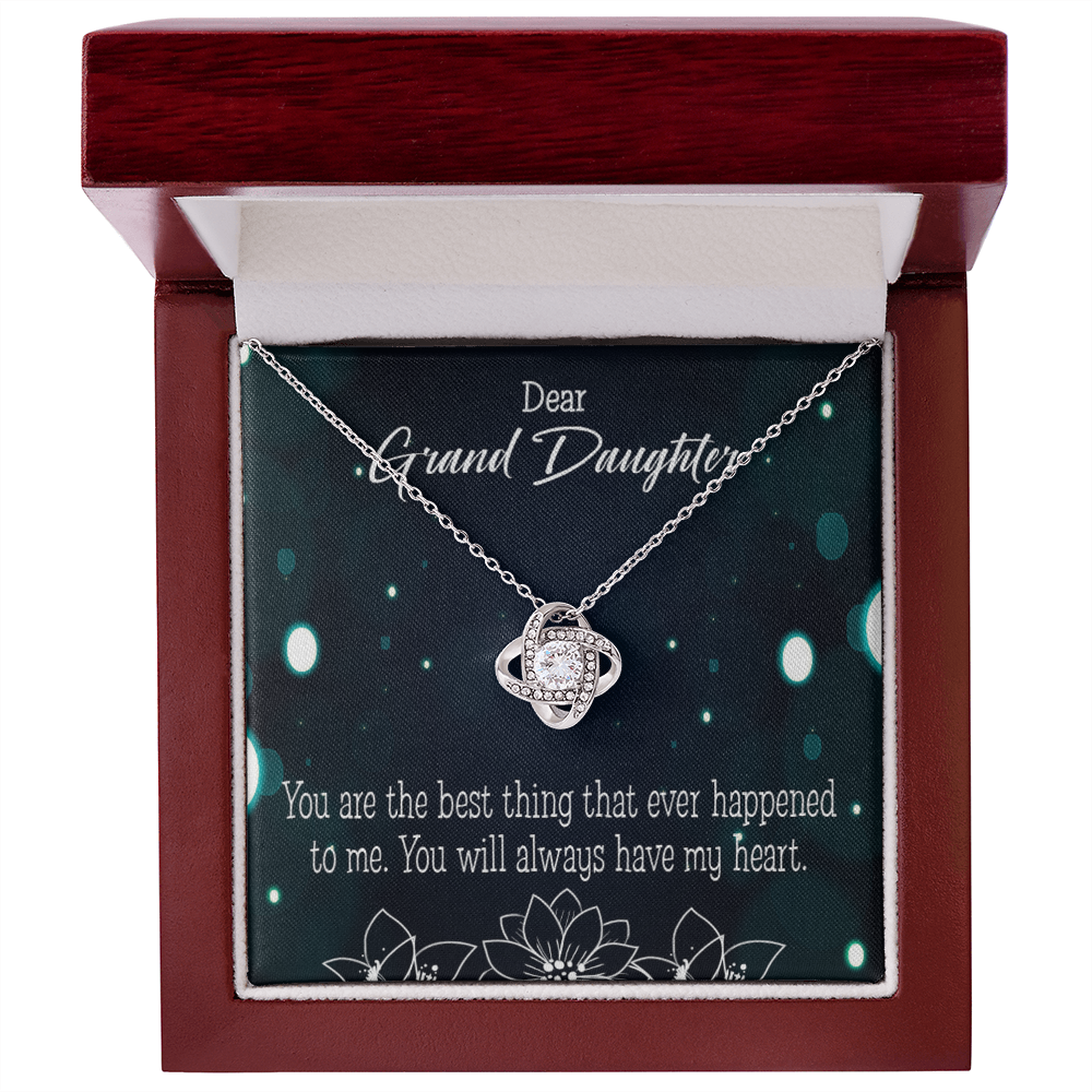 To My Granddaughter You Are the Best Infinity Knot Necklace Message Card-Express Your Love Gifts