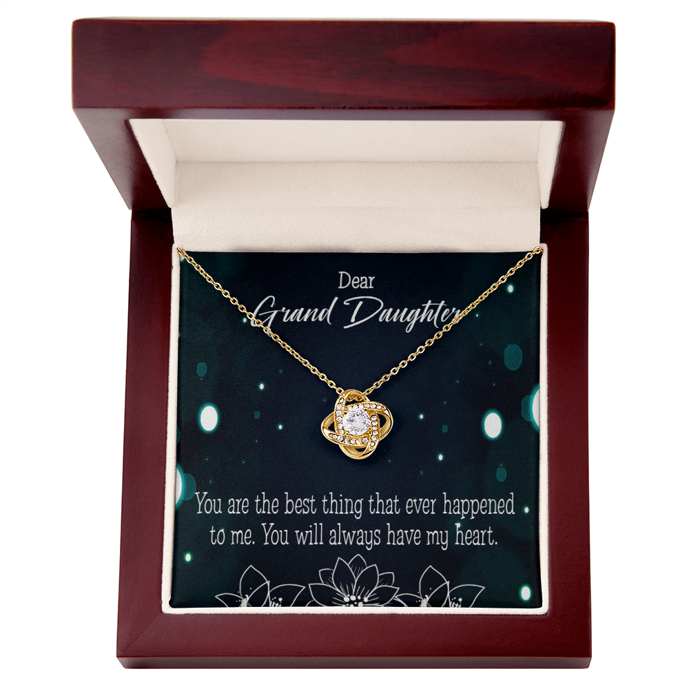 To My Granddaughter You Are the Best Infinity Knot Necklace Message Card-Express Your Love Gifts