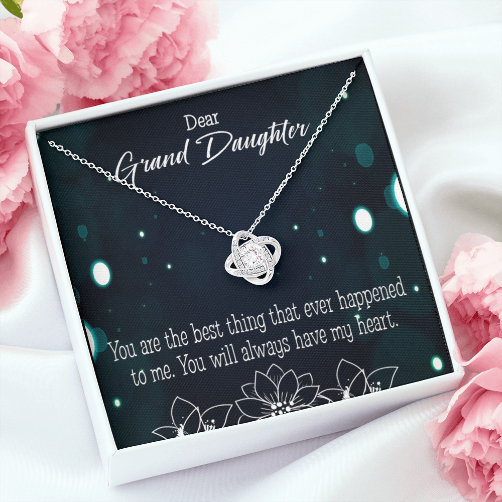 To My Granddaughter You Are the Best Infinity Knot Necklace Message Card-Express Your Love Gifts