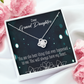 To My Granddaughter You Are the Best Infinity Knot Necklace Message Card-Express Your Love Gifts