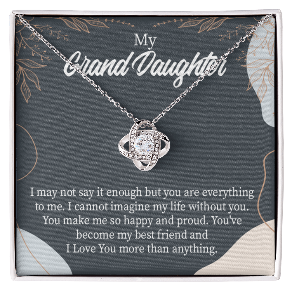 To My Granddaughter You Make Me so Infinity Knot Necklace Message Card-Express Your Love Gifts