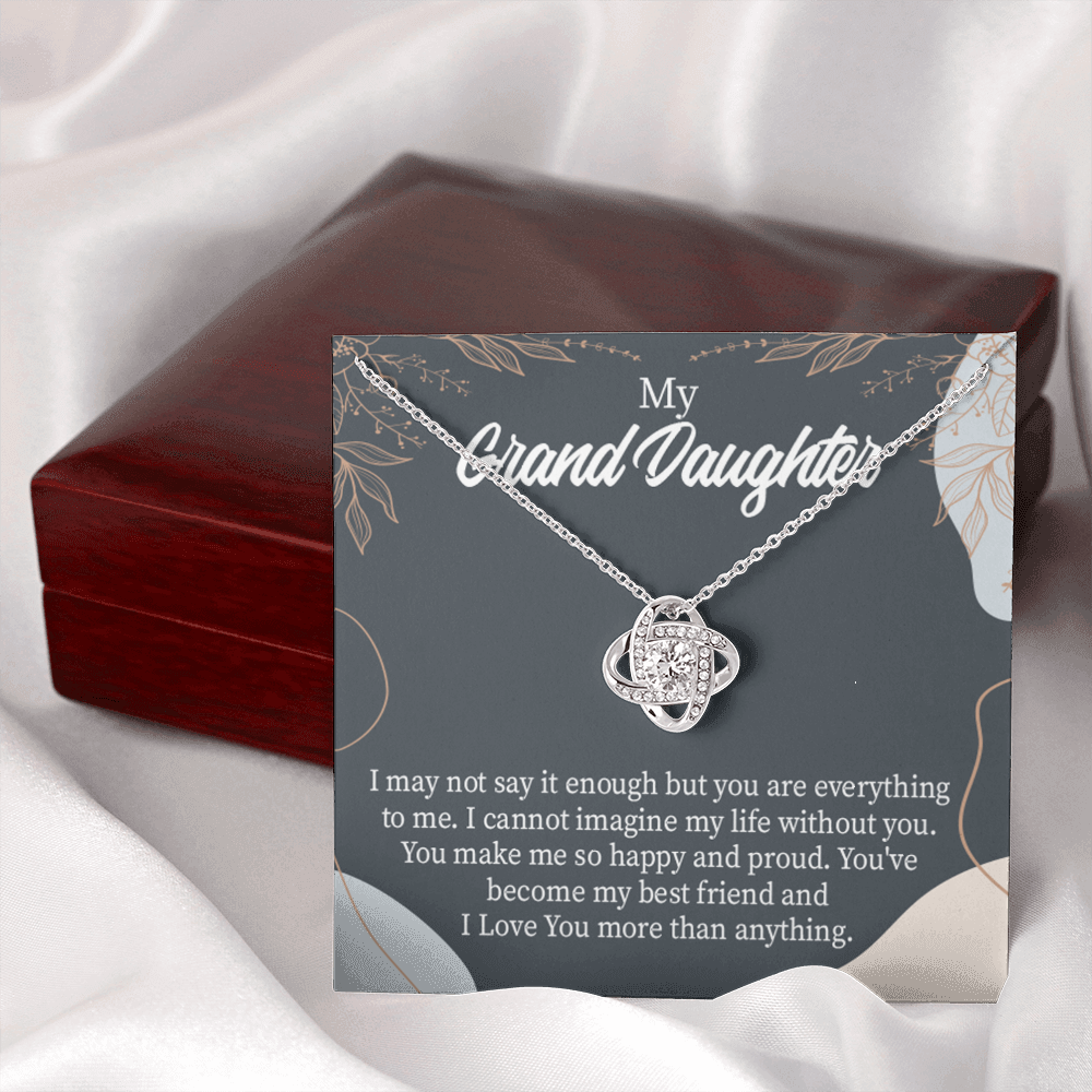 To My Granddaughter You Make Me so Infinity Knot Necklace Message Card-Express Your Love Gifts