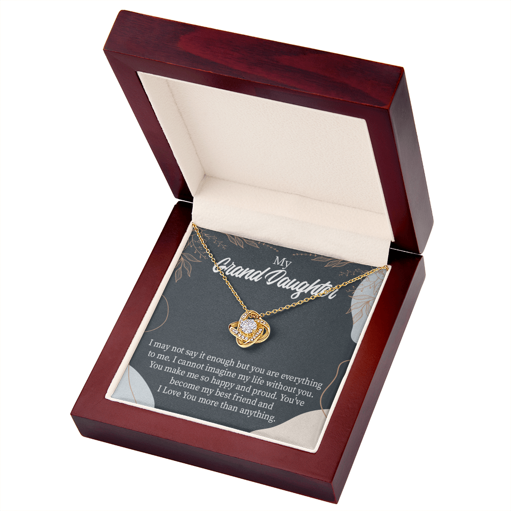 To My Granddaughter You Make Me so Infinity Knot Necklace Message Card-Express Your Love Gifts