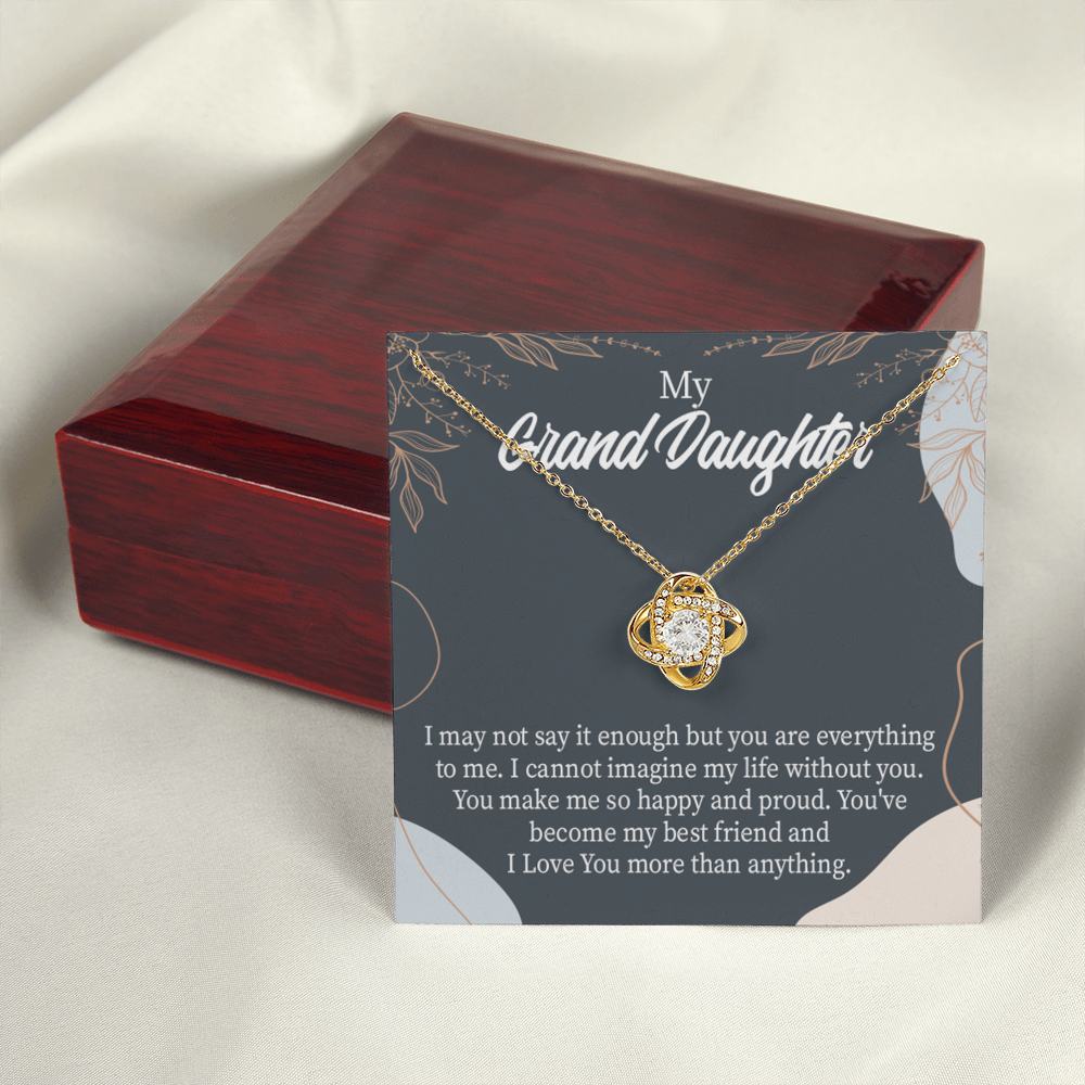 To My Granddaughter You Make Me so Infinity Knot Necklace Message Card-Express Your Love Gifts