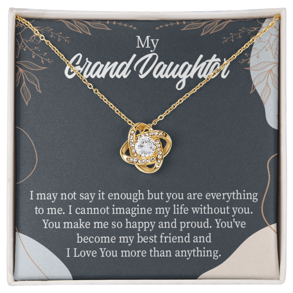 To My Granddaughter You Make Me so Infinity Knot Necklace Message Card-Express Your Love Gifts