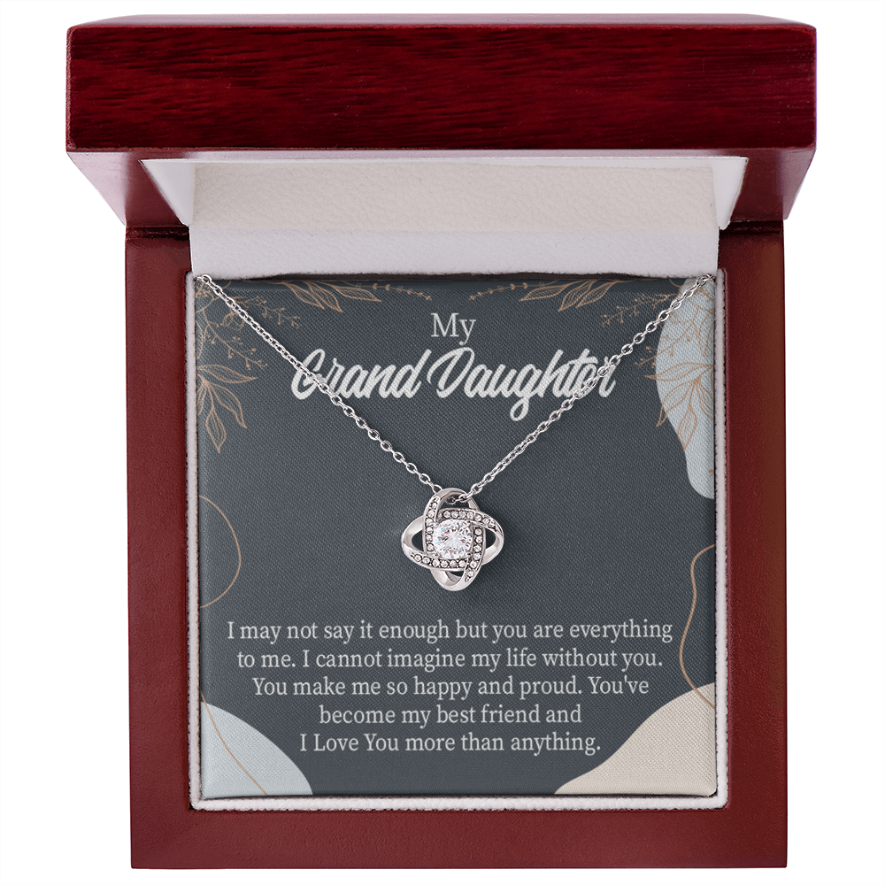 To My Granddaughter You Make Me so Infinity Knot Necklace Message Card-Express Your Love Gifts