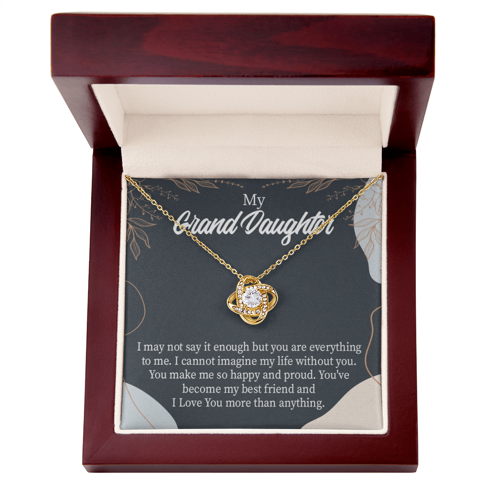 To My Granddaughter You Make Me so Infinity Knot Necklace Message Card-Express Your Love Gifts