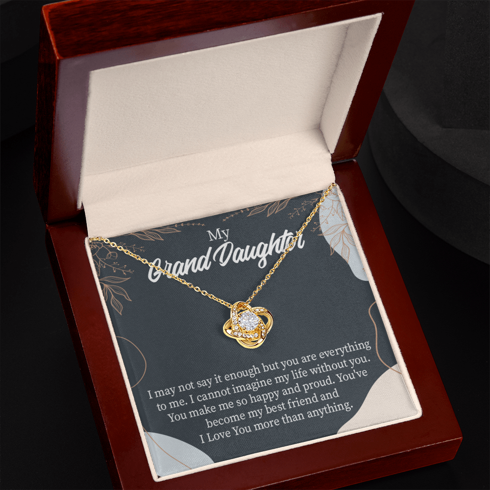 To My Granddaughter You Make Me so Infinity Knot Necklace Message Card-Express Your Love Gifts