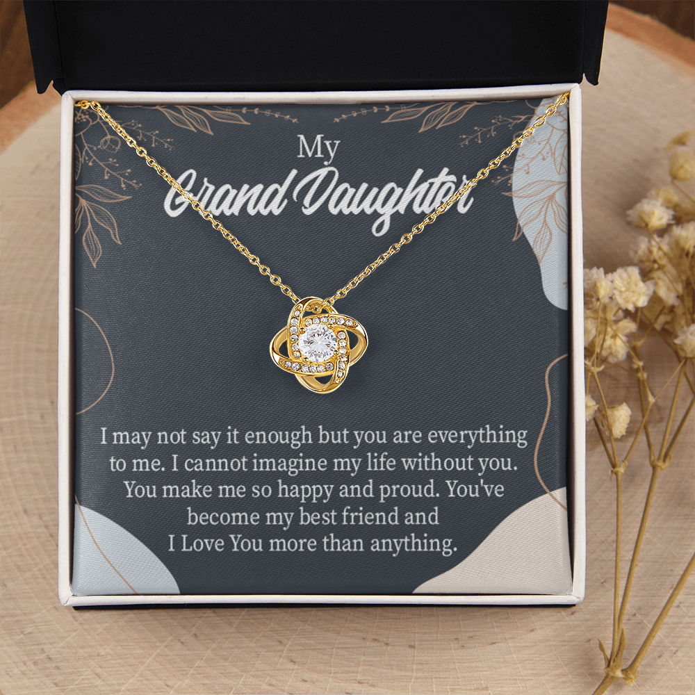 To My Granddaughter You Make Me so Infinity Knot Necklace Message Card-Express Your Love Gifts