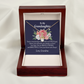 To My Granddaughter You're a Treasure Alluring Ribbon Necklace Message Card-Express Your Love Gifts