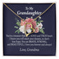 To My Granddaughter You're a Treasure Forever Necklace w Message Card-Express Your Love Gifts
