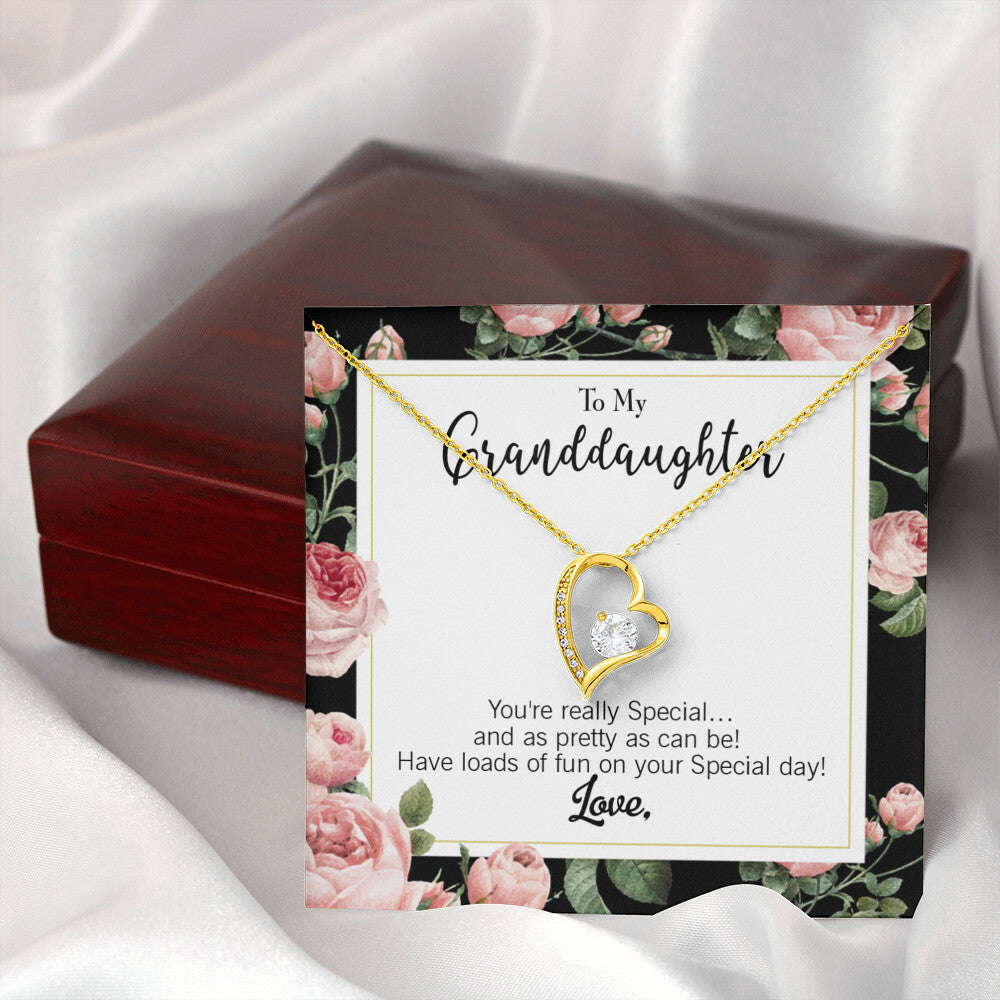 To My Granddaughter You're Really Special Forever Necklace w Message Card-Express Your Love Gifts