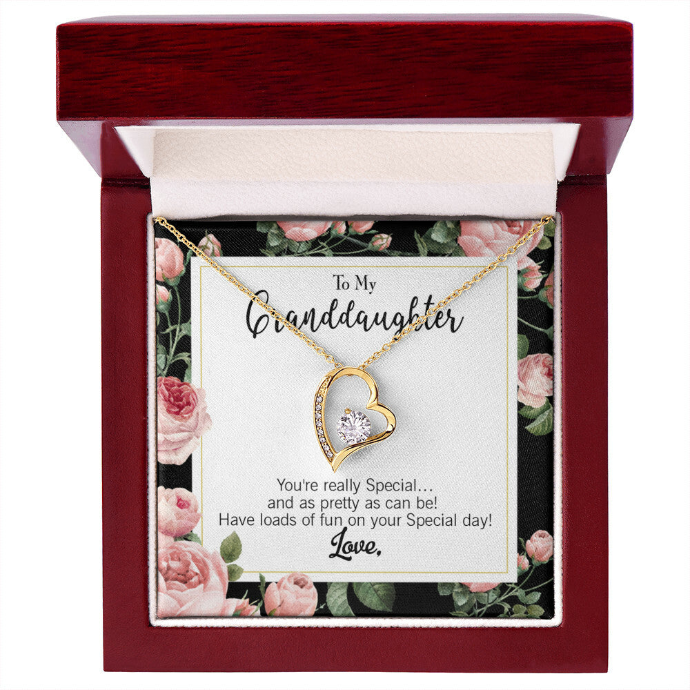 To My Granddaughter You're Really Special Forever Necklace w Message Card-Express Your Love Gifts