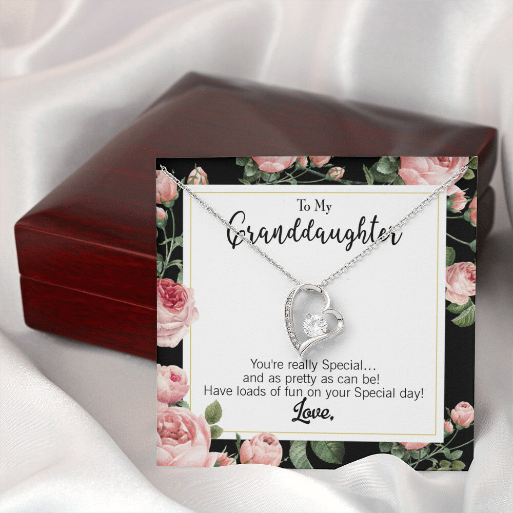 To My Granddaughter You're Really Special Forever Necklace w Message Card-Express Your Love Gifts