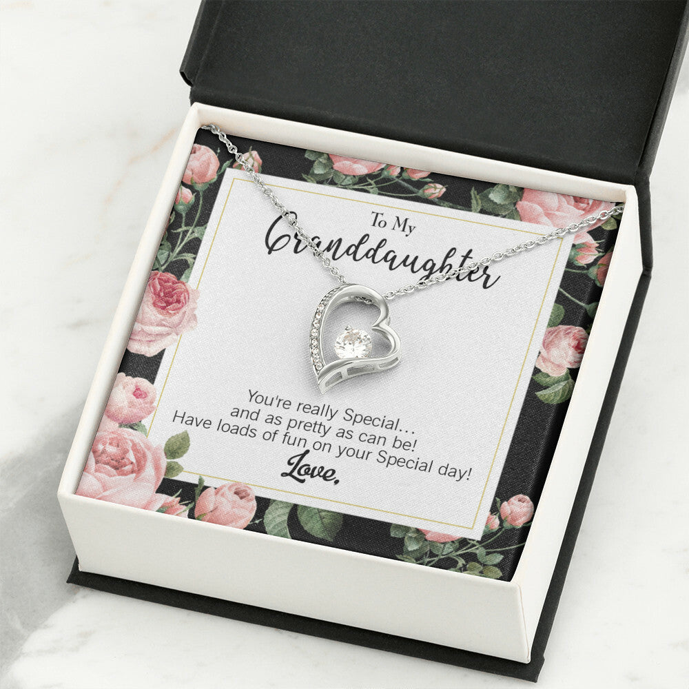 To My Granddaughter You're Really Special Forever Necklace w Message Card-Express Your Love Gifts