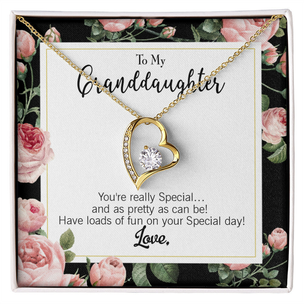 To My Granddaughter You're Really Special Forever Necklace w Message Card-Express Your Love Gifts