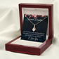 To My Granddaughter You Will Always be Alluring Ribbon Necklace Message Card-Express Your Love Gifts
