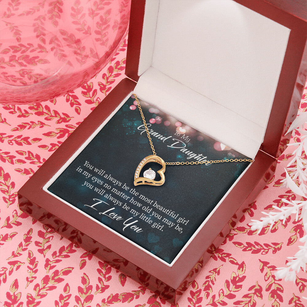 To My Granddaughter You Will Always Be Forever Necklace w Message Card-Express Your Love Gifts