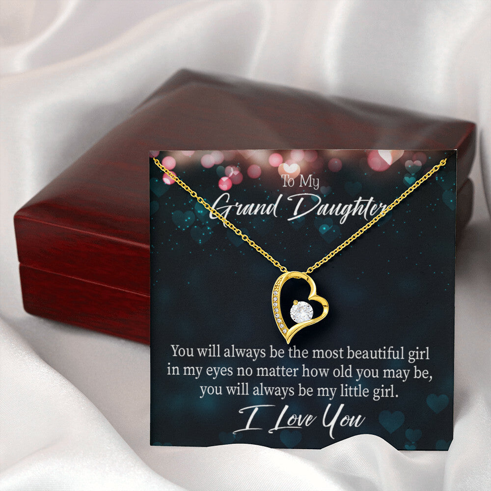 To My Granddaughter You Will Always Be Forever Necklace w Message Card-Express Your Love Gifts