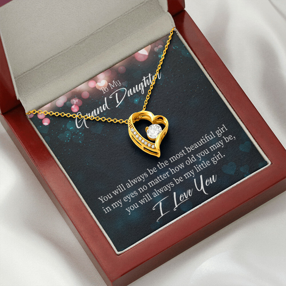 To My Granddaughter You Will Always Be Forever Necklace w Message Card-Express Your Love Gifts
