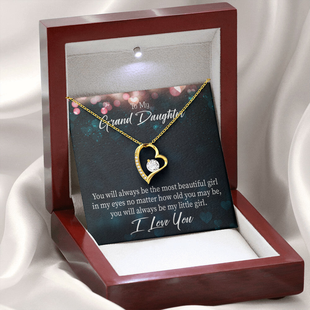 To My Granddaughter You Will Always Be Forever Necklace w Message Card-Express Your Love Gifts