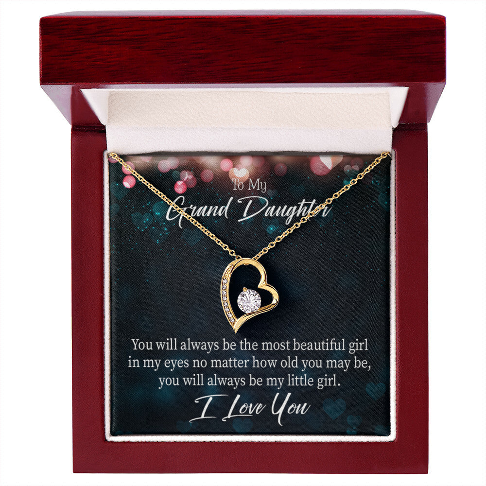 To My Granddaughter You Will Always Be Forever Necklace w Message Card-Express Your Love Gifts