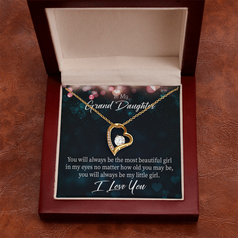 To My Granddaughter You Will Always Be Forever Necklace w Message Card-Express Your Love Gifts