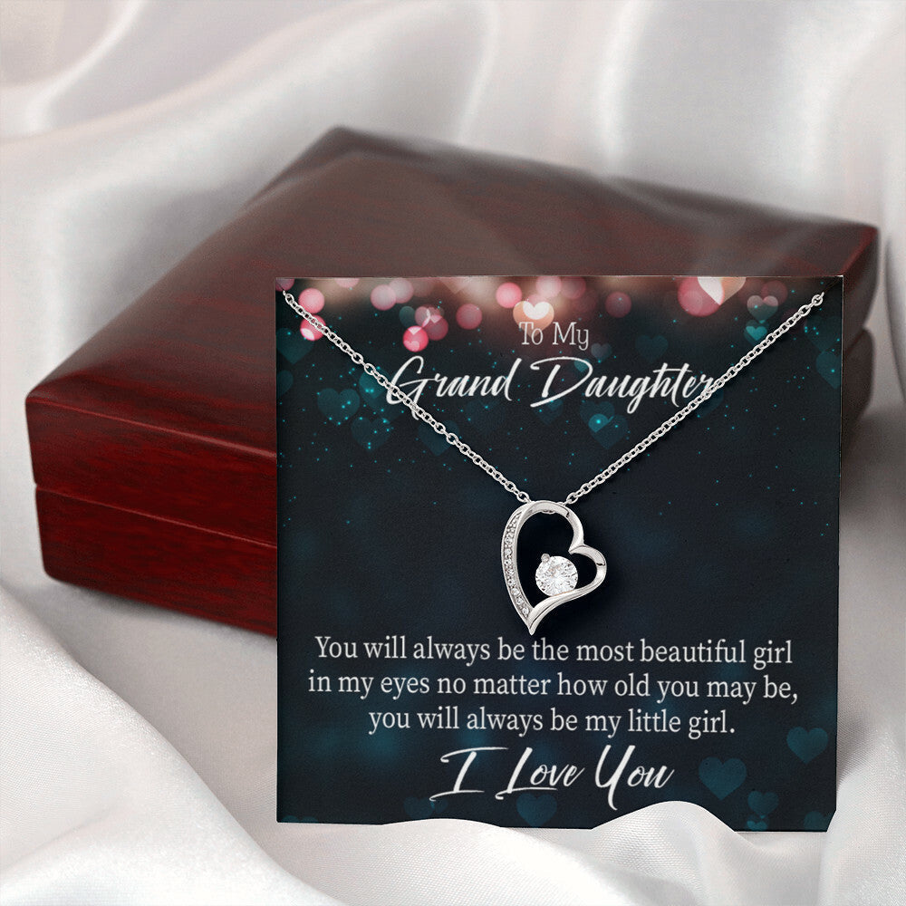 To My Granddaughter You Will Always Be Forever Necklace w Message Card-Express Your Love Gifts