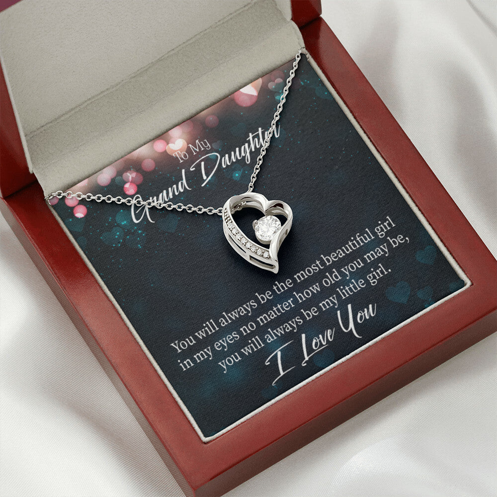 To My Granddaughter You Will Always Be Forever Necklace w Message Card-Express Your Love Gifts
