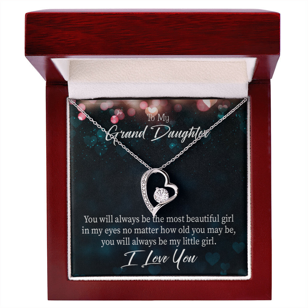 To My Granddaughter You Will Always Be Forever Necklace w Message Card-Express Your Love Gifts