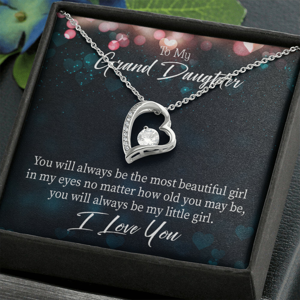 To My Granddaughter You Will Always Be Forever Necklace w Message Card-Express Your Love Gifts