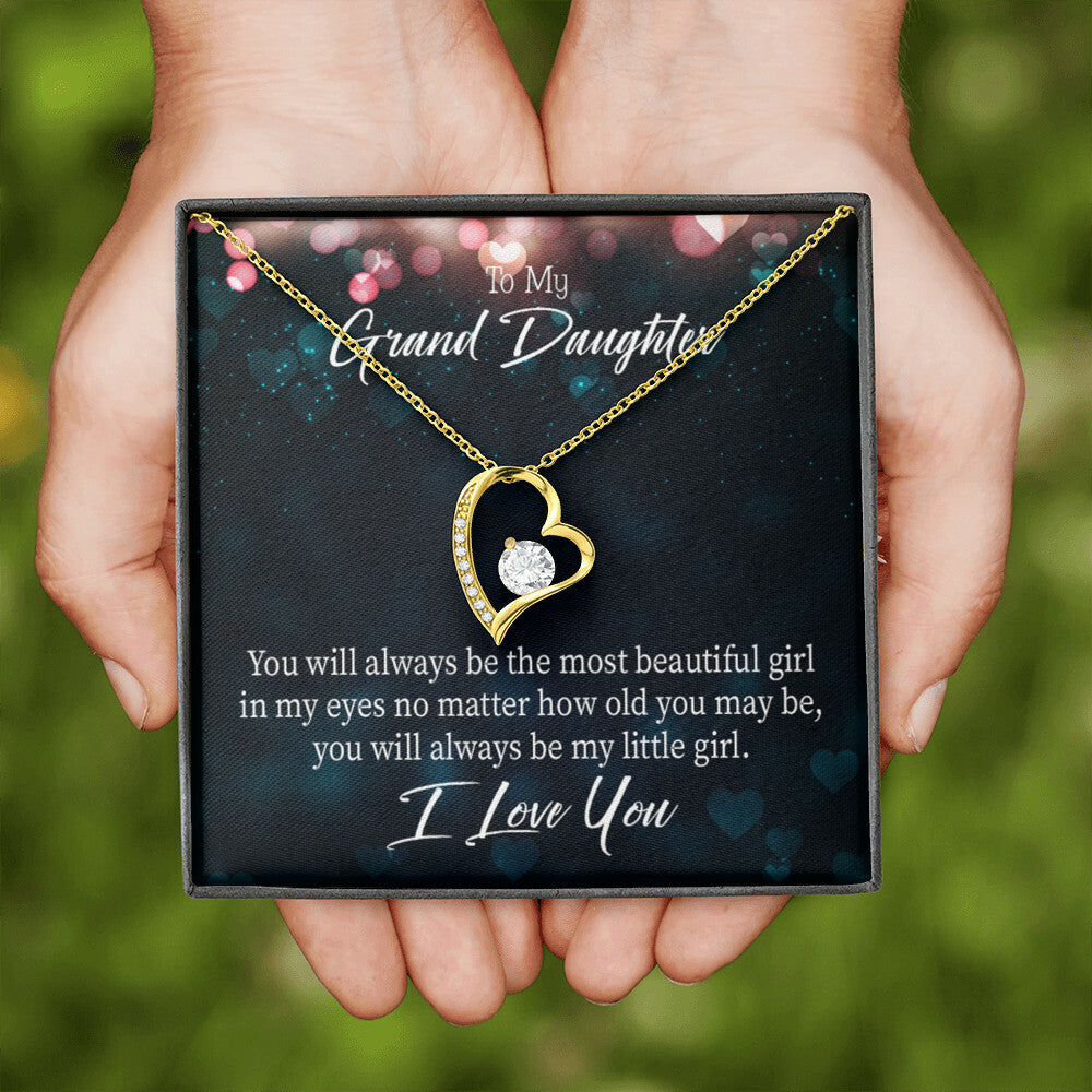 To My Granddaughter You Will Always Be Forever Necklace w Message Card-Express Your Love Gifts