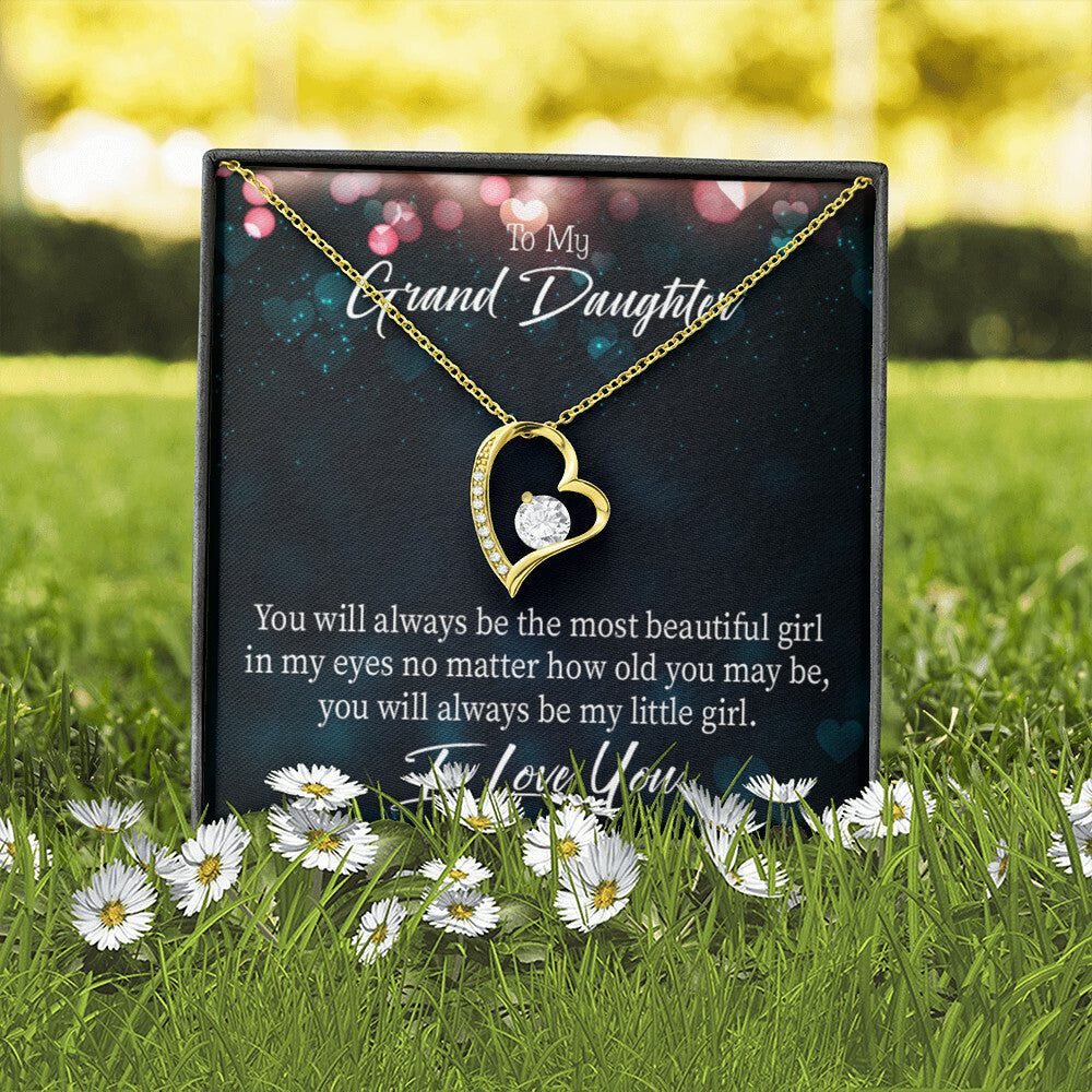 To My Granddaughter You Will Always Be Forever Necklace w Message Card-Express Your Love Gifts