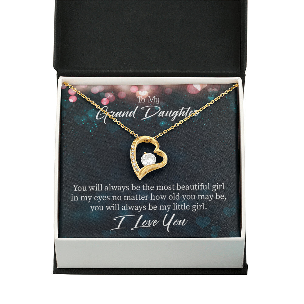 To My Granddaughter You Will Always Be Forever Necklace w Message Card-Express Your Love Gifts
