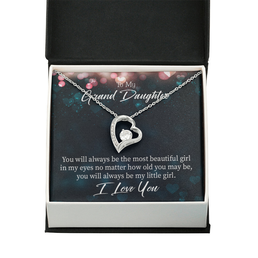 To My Granddaughter You Will Always Be Forever Necklace w Message Card-Express Your Love Gifts