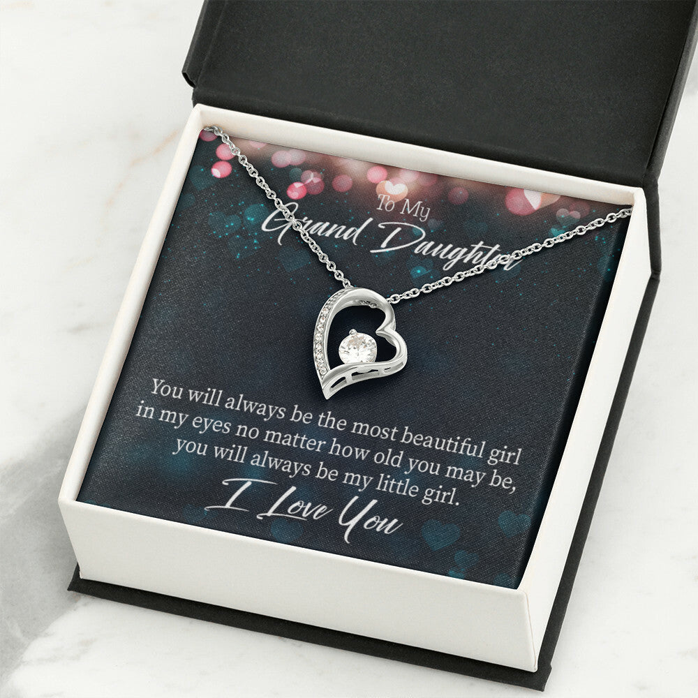 To My Granddaughter You Will Always Be Forever Necklace w Message Card-Express Your Love Gifts