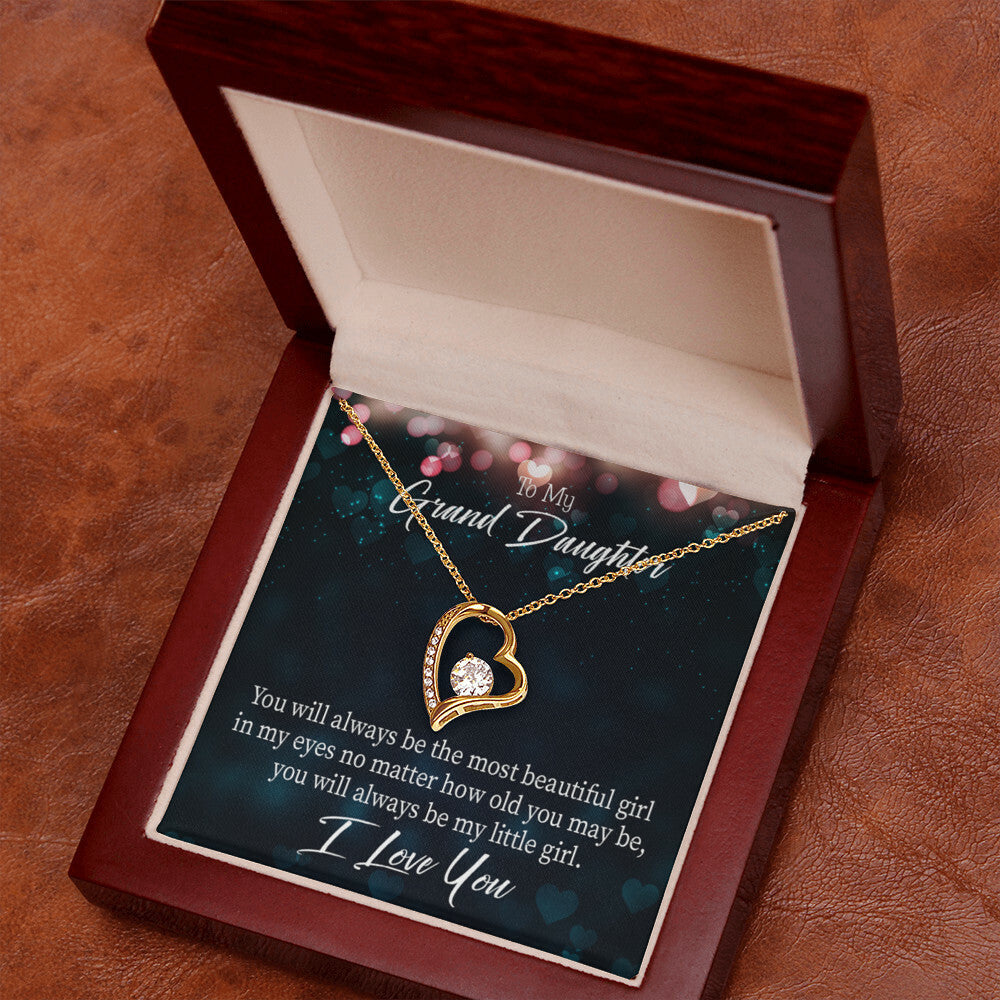 To My Granddaughter You Will Always Be Forever Necklace w Message Card-Express Your Love Gifts